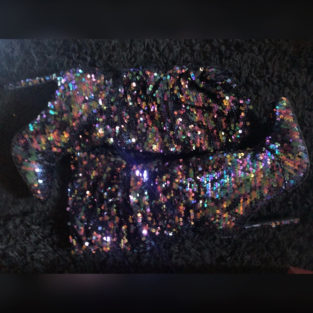 Sequin Slouchy Boots - Picture 5 of 6